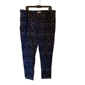 Gothic Romantic Per Se Floral Velvet Pants Size 18W